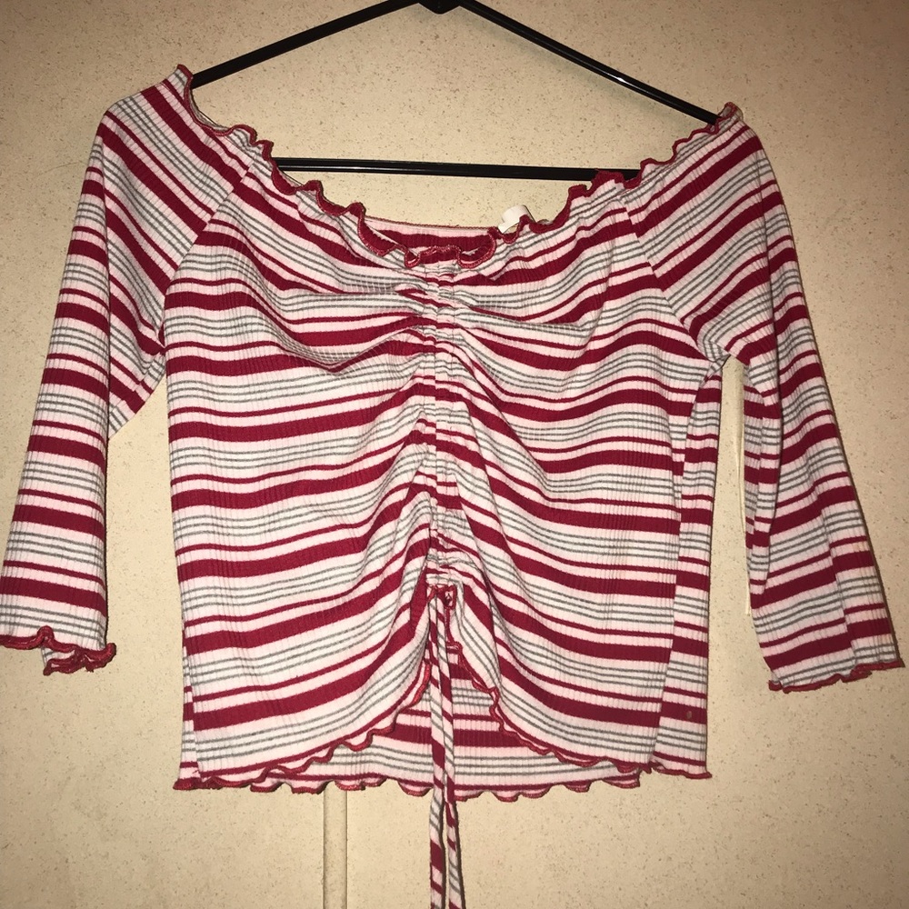 Off shoulder crop top